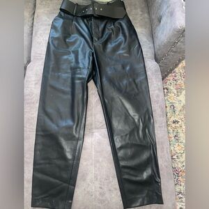 High waisted black leather trousers ZARA. Never worn tags removed.
